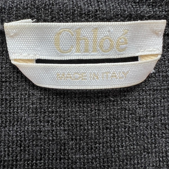 Chloe Wool / Silk Black Dress - Picture 5 of 5